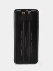 Повербанк, внешний аккумулятор Power Bank, 10000 mah, 15W, беспроводная зарядка, 4 кабеля