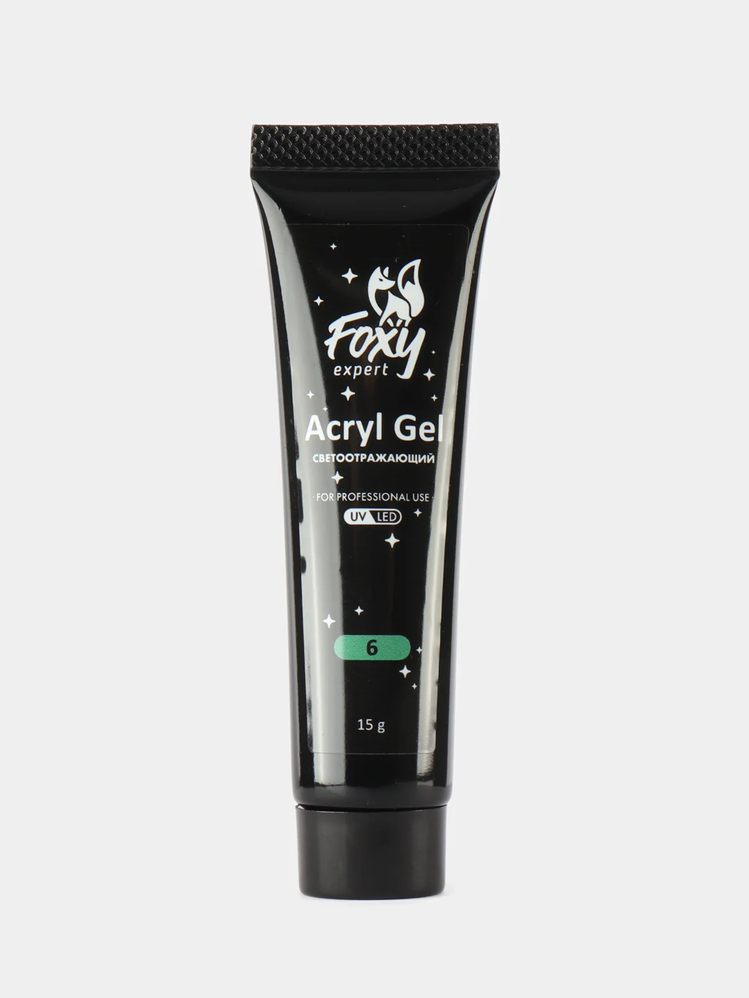 Зеленый акрил-гель (Acryl gel) FOXY EXPERT, светоотражающий