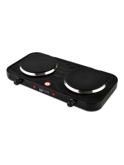 Плитка электрическая настольная HOME ELEMENT HE-HP720A, 2 конфорки - чугун, d15, черный