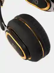Золотой большие наушники игровые с микрофоном/Игровая гарнитура/Компьютерные игровые наушники