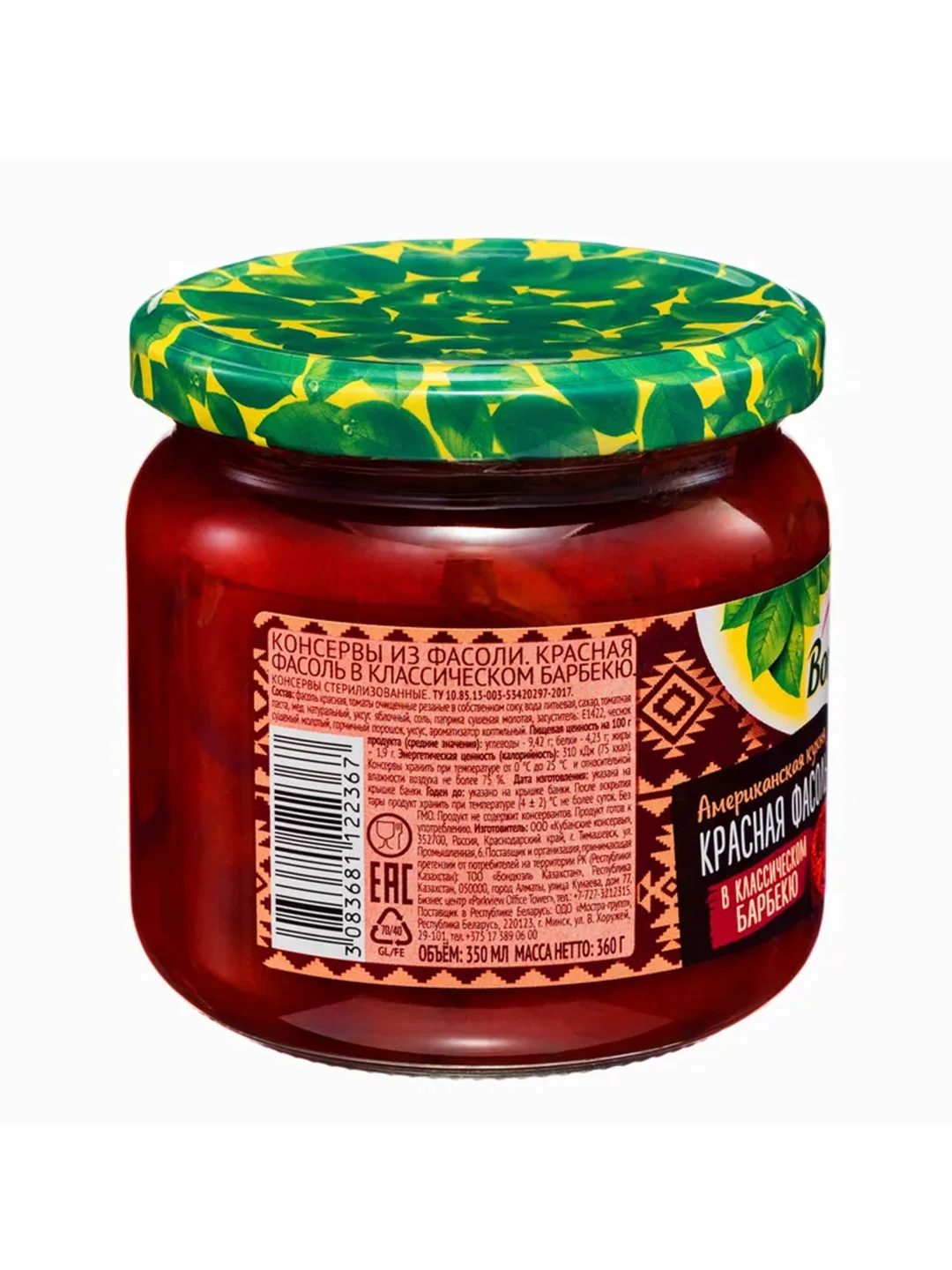 Фасоль красная BONDUELLE, в классическом барбекю, 360 г