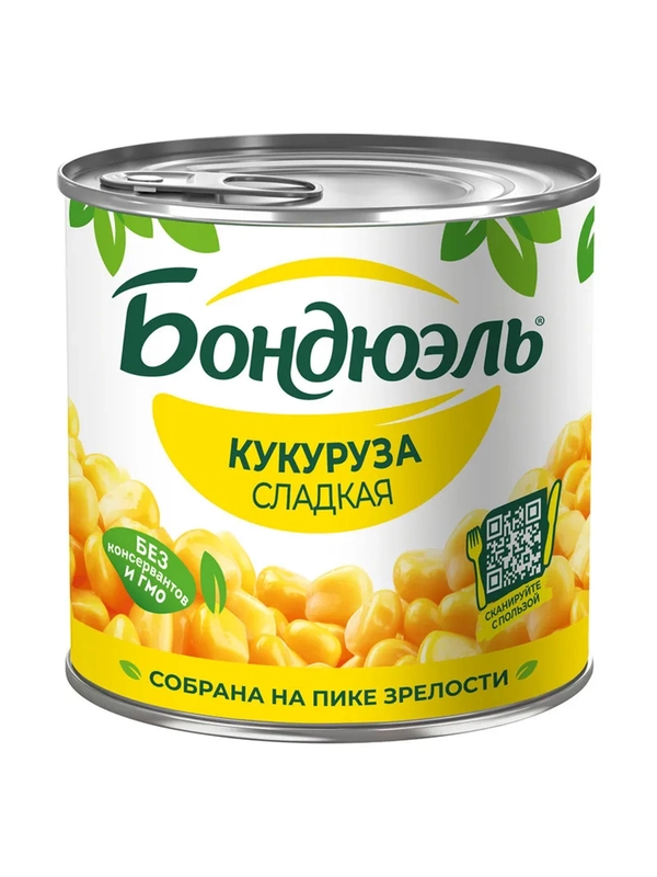 Кукуруза консервированная BONDUELLE, сладкая, 340 г