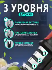 Красный точилка для ножей Ножеточка Заточка