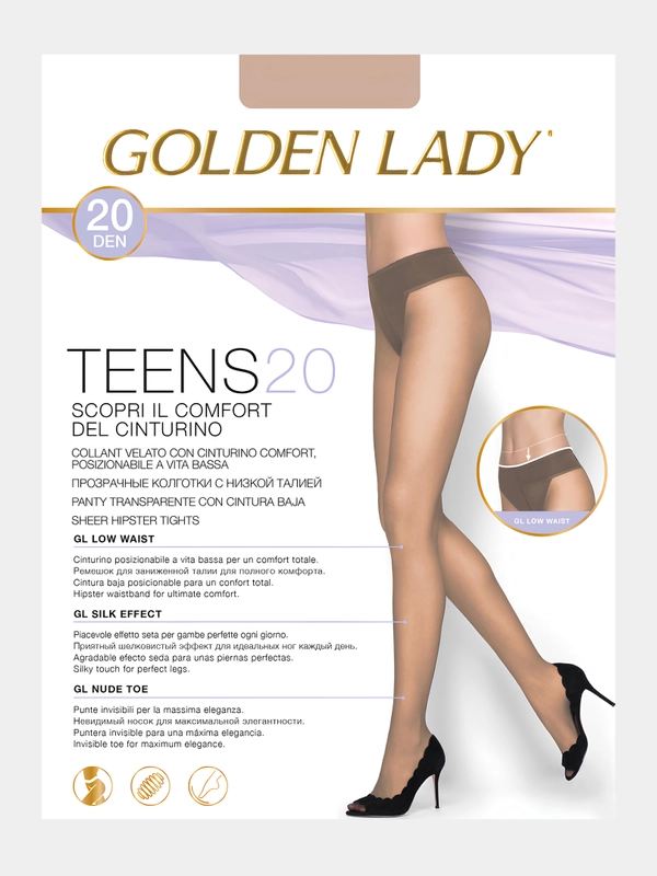 Капроновые колготки Golden Lady Teens 20