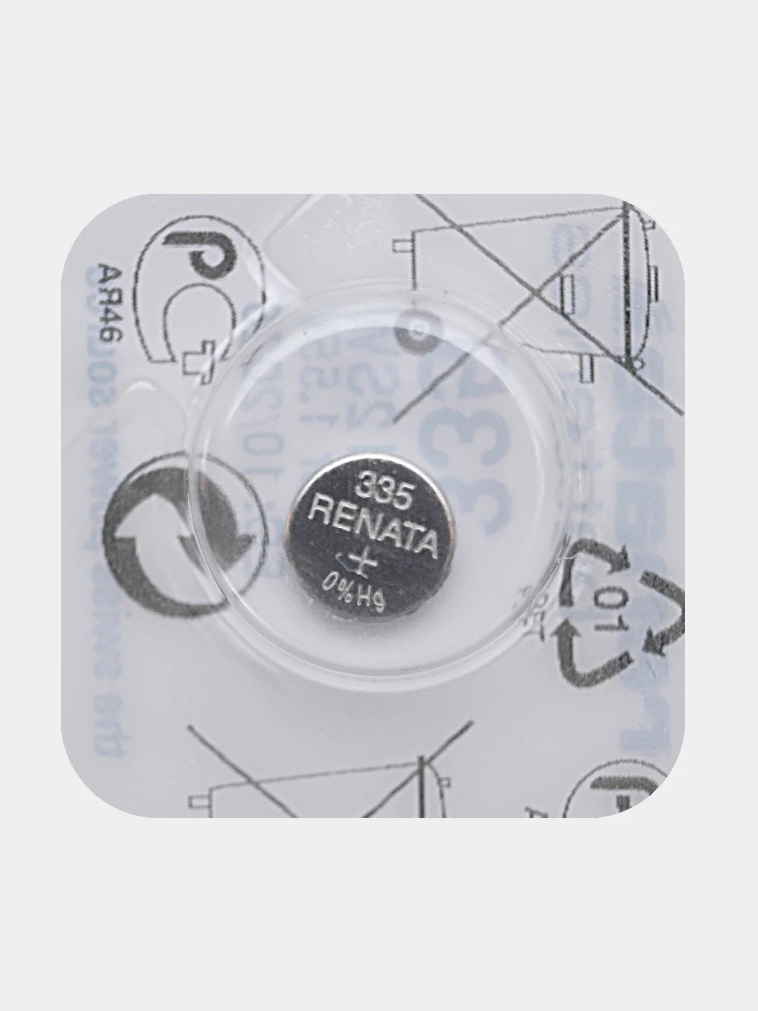 Батарейка Renata 335 (SR512SW, V335), 1.55V, 5.5 mAh, Япония, 1 штука
