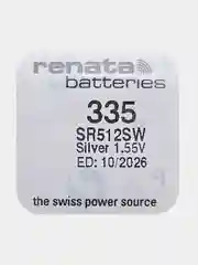 Батарейка Renata 335 (SR512SW, V335), 1.55V, 5.5 mAh, Япония, 1 штука