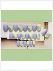 Накладные ногти короткие с дизайном форма Квадрат