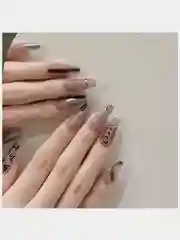 Накладные ногти с дизайном форма Балерина