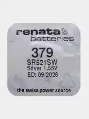 Батарейка Renata 379 (SR521SW, V379), 1.55V, 16 mAh, Швейцария, 1 штука