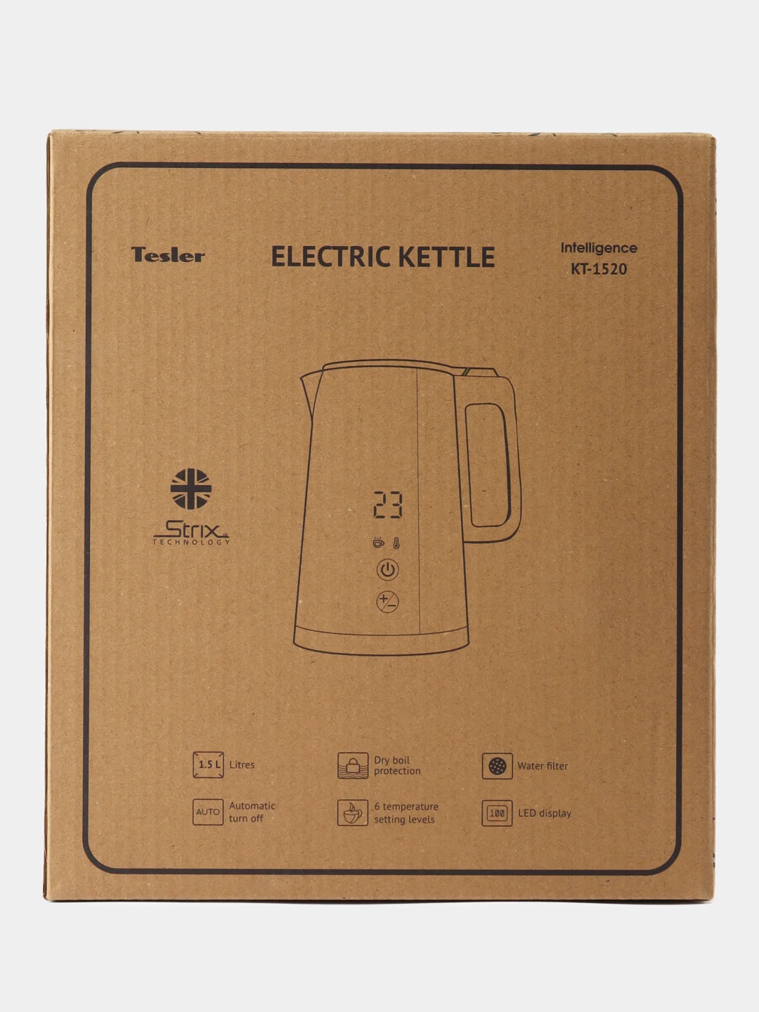 Черный чайник электрический TESLER KT-1520
