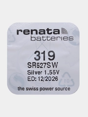 Батарейка Renata 319 (SR527SW, V319), 1.55V, 21 mAh, Швейцария, 1 штука