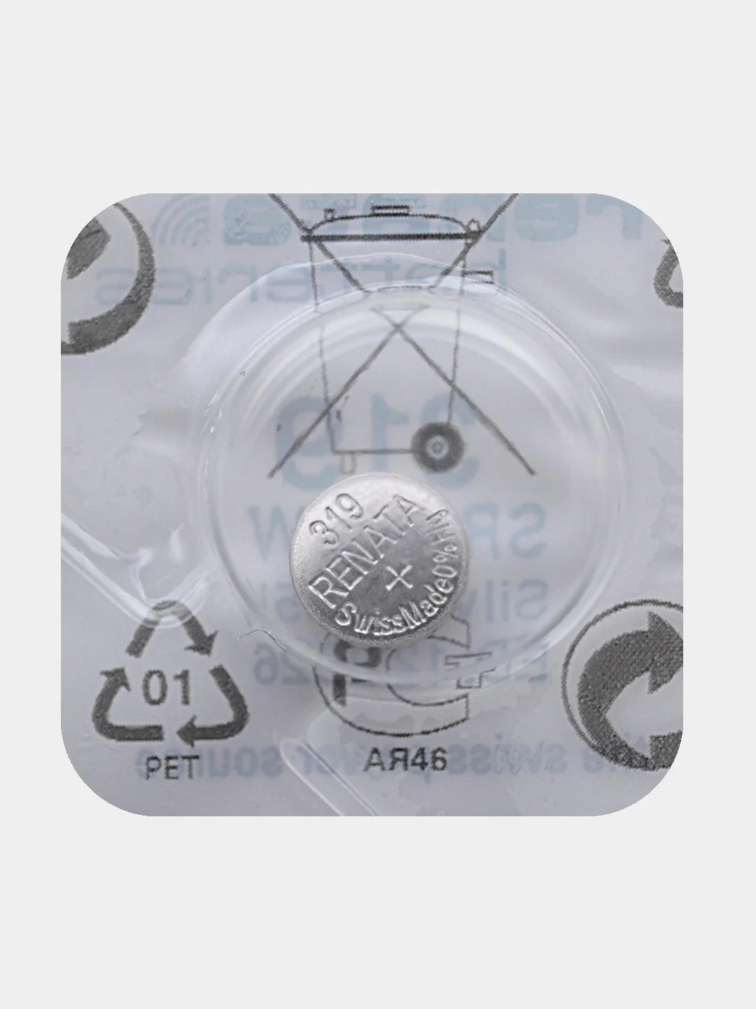 Батарейка Renata 319 (SR527SW, V319), 1.55V, 21 mAh, Швейцария, 1 штука
