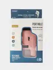 Розовый микроскоп оптический детский/ Детский микроскоп портативный