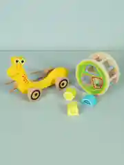 Разноцветный каталка-сортер RANT "SNAIL" М-006 yellow