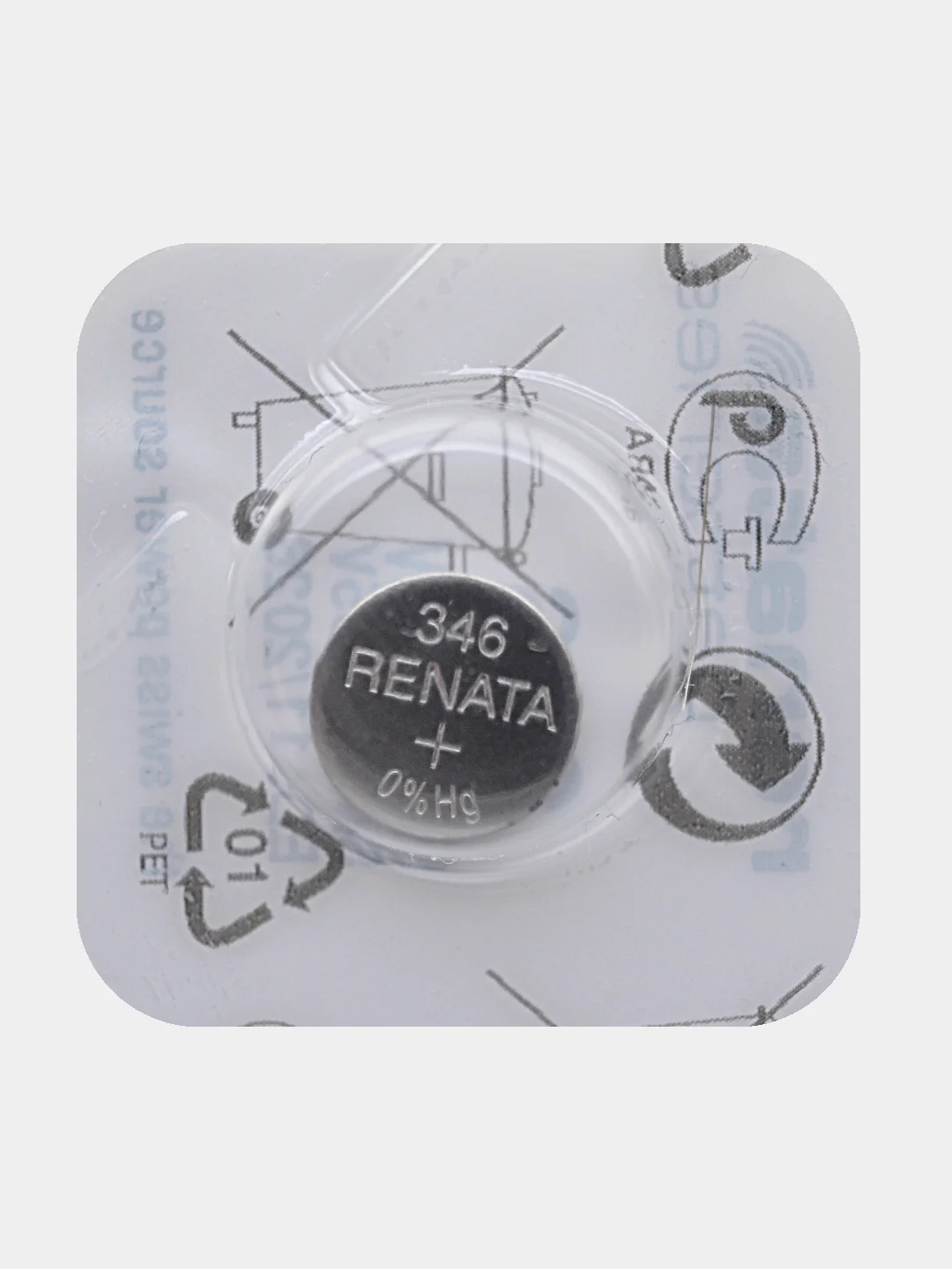 Батарейка Renata 346 (SR712SW, V346), 1.55V, 10 mAh, Япония, 1 штука