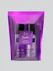 Спрей для тела, парфюмированный, подарочный набор Victoria Secret I love shimmer, 2 штуки