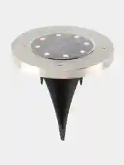 Серебряный уличный фонарь на солнечной батарее