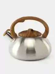 Коричневый чайник WEBBER BE-0593 и BE-0587 из нержавеющей стали со свестком объем 3л
