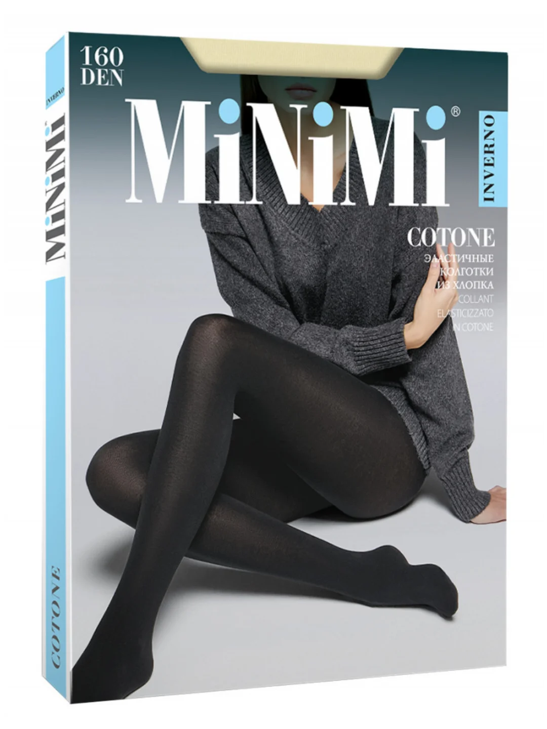 Колготки женские,  хлопковые  Minimi Cotone 160 den, большие размеры
