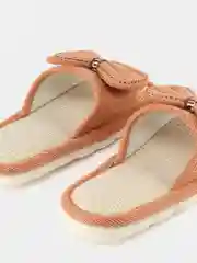 Коралловый тапочки домашние открытые