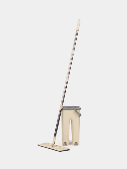 Комплект для уборки Scratch Cleaning Mop: швабра, ведро с отжимом (6 л) и насадка тряпка