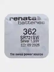 Батарейка Renata 362 (SR721SW, V362), 1.55V, 23 mAh, Швейцария, 1 штука