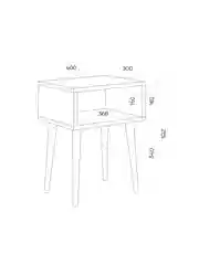 Угольный прикроватная тумба MONOFIX, ОДОС