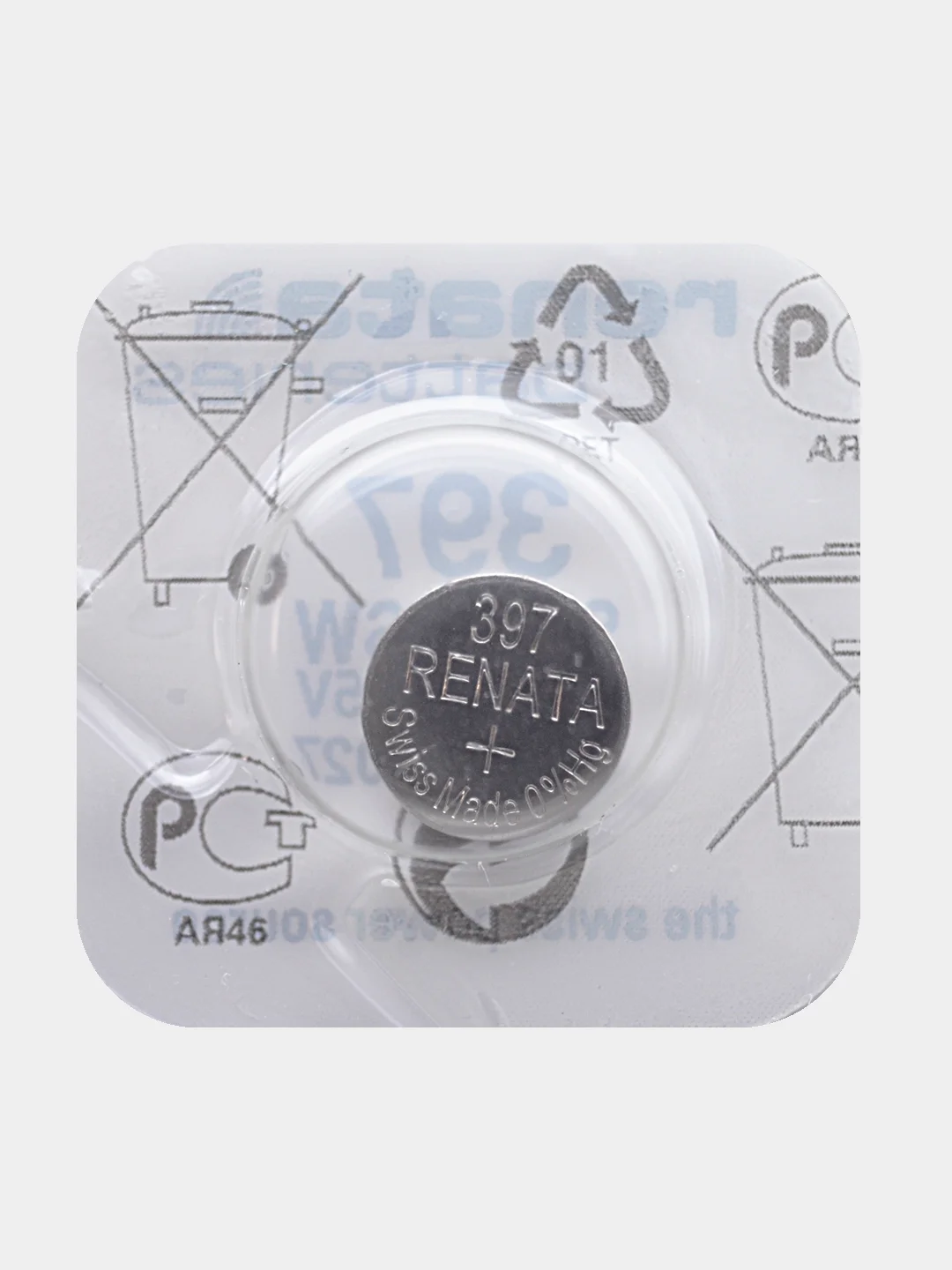 Батарейка Renata 397 (SR726SW, V397), 1.55V, 32 mAh, Швейцария, 1 штука