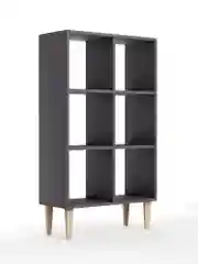 Угольный стеллаж MONOFIX, ОДОС, на ножках, 6 секций, в офис, в гостиную, в детскую, для книг