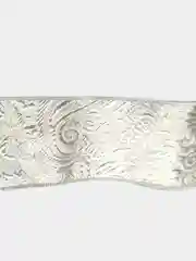 Серебряный лента фигурная, декоративня, с узором, с пайетками, жаккард, длина 2 м