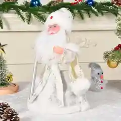 Прозрачный дед мороз музыкальный . Снегурочка музыкальная . Игрушка под елку
