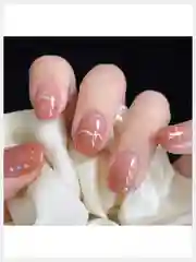 Накладные ногти короткие с дизайном форма Квадрат