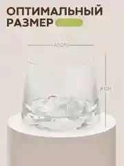 Прозрачный стакан набор 6,2,1шт КАРТОФАН айсберг стеклянный для виски бренди коктелей воды сока 200мл