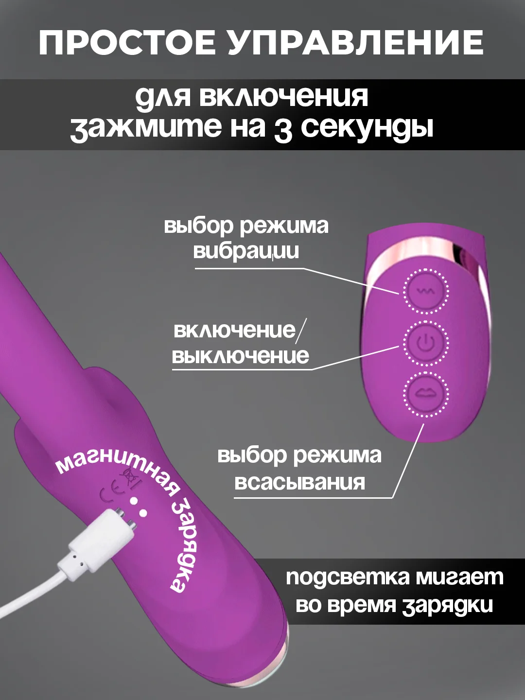 Фиолетовый вибратор женский, 20 режимов, вакуумный для клитора, вибратор для пар