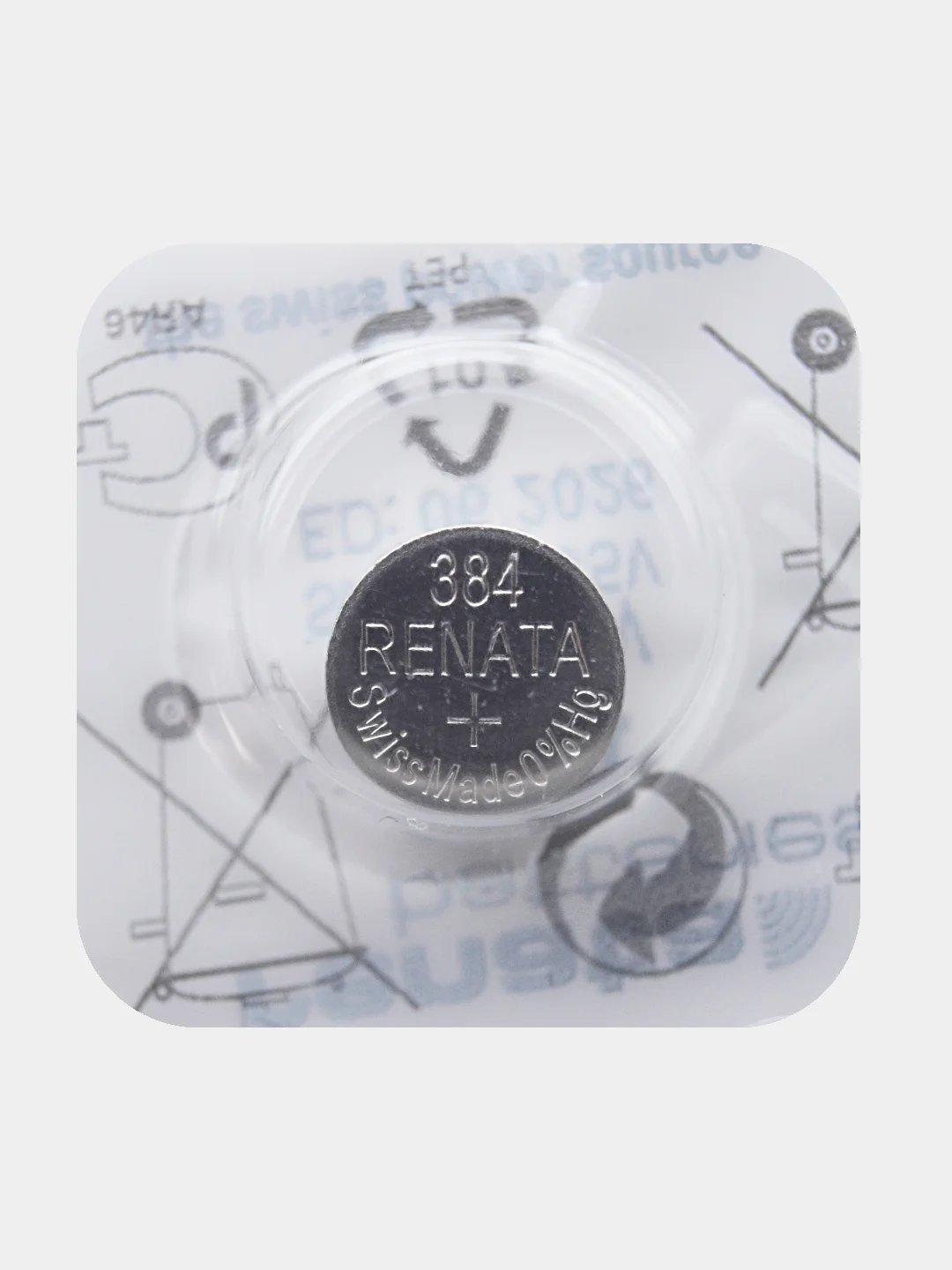 Батарейка Renata 384 (SR41SW, V384), 1.55V, 45 mAh, Швейцария, 1 штука