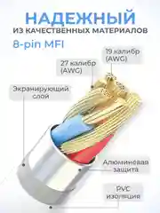 Кабель Lightning для iPhone, 1 м