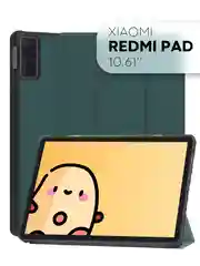 Тёмно-зелёный чехол-книжка для планшета Xiaomi Redmi Pad, 10.61 из экокожи КАРТОФАН с функцией подставки