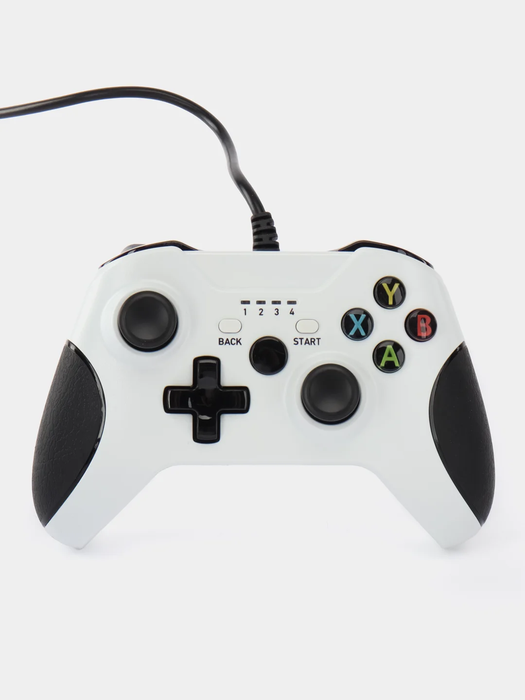 Белый геймпад для XBOX ONE, Джойстик проводной для игровой приставки и компьютера ПК
