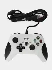 Белый геймпад для XBOX ONE, Джойстик проводной для игровой приставки и компьютера ПК