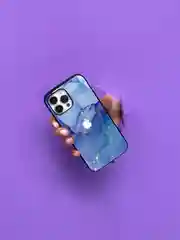 Фиолетовый чехол на iphone 13 pro max, защитный, силиконовый с пластиком/задняя накладка под мрамор
