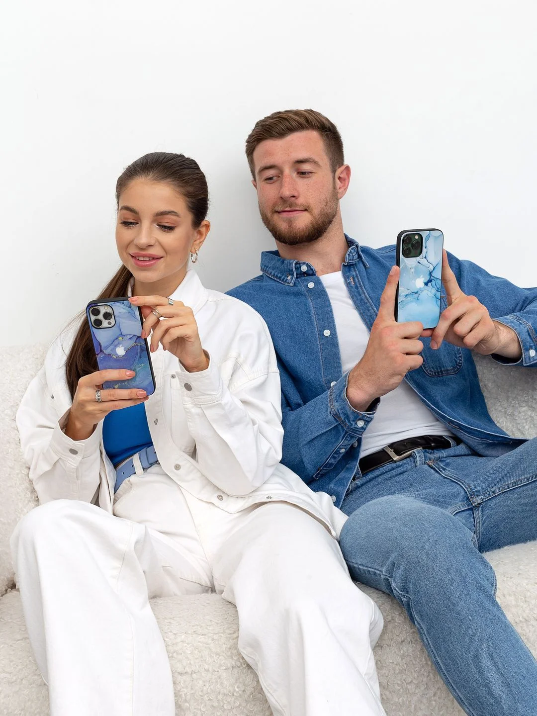 Фиолетовый чехол на iphone 13 pro max, защитный, силиконовый с пластиком/задняя накладка под мрамор