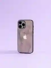 Бежевый чехол на iphone 13 pro max, защитный, силиконовый с пластиком/задняя накладка под мрамор