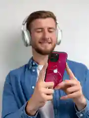Красный чехол на iphone 13 pro, защитный, силиконовый с пластиком/задняя накладка с рисунком