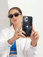 Серебряный чехол на iphone 13 pro, защитный, силиконовый с пластиком/задняя накладка с рисунком