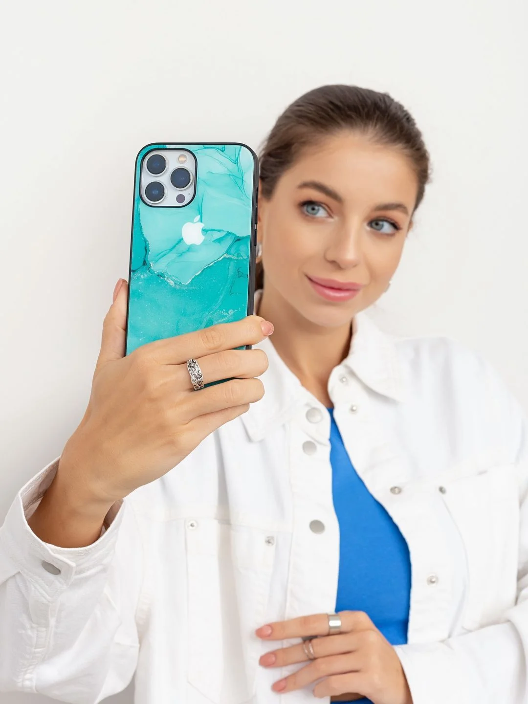 Зеленый чехол на iphone 13 pro, защитный, силиконовый с пластиком/задняя накладка с рисунком