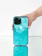 Зеленый чехол на iphone 13 pro, защитный, силиконовый с пластиком/задняя накладка с рисунком