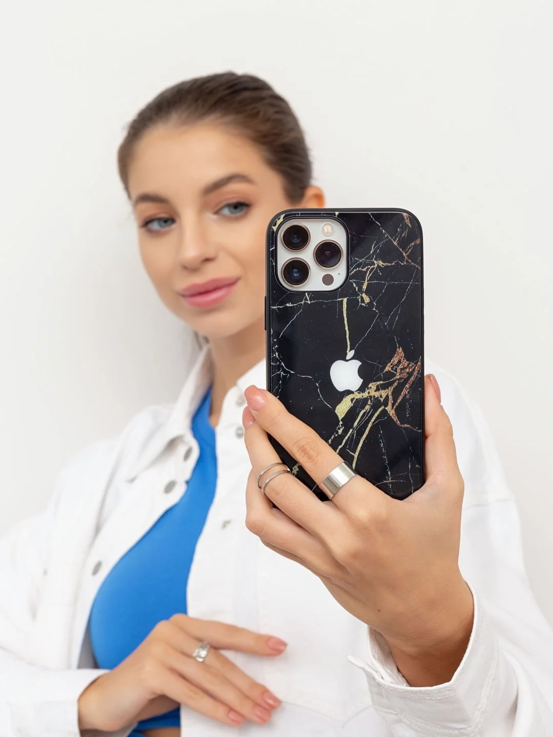 Золотой чехол на iphone 13 pro, защитный, силиконовый с пластиком/задняя накладка с рисунком