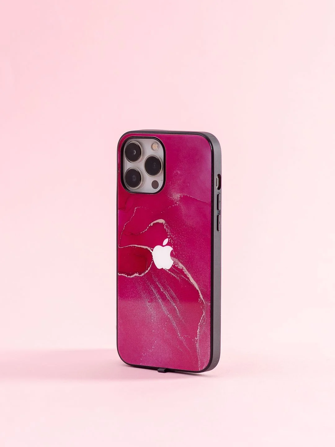 Красный чехол на iphone 14 pro max, защитный, силиконовый с пластиком/задняя накладка под мрамор