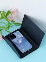 Фиолетовый чехол на iphone 14 pro max, защитный, силиконовый с пластиком/задняя накладка под мрамор