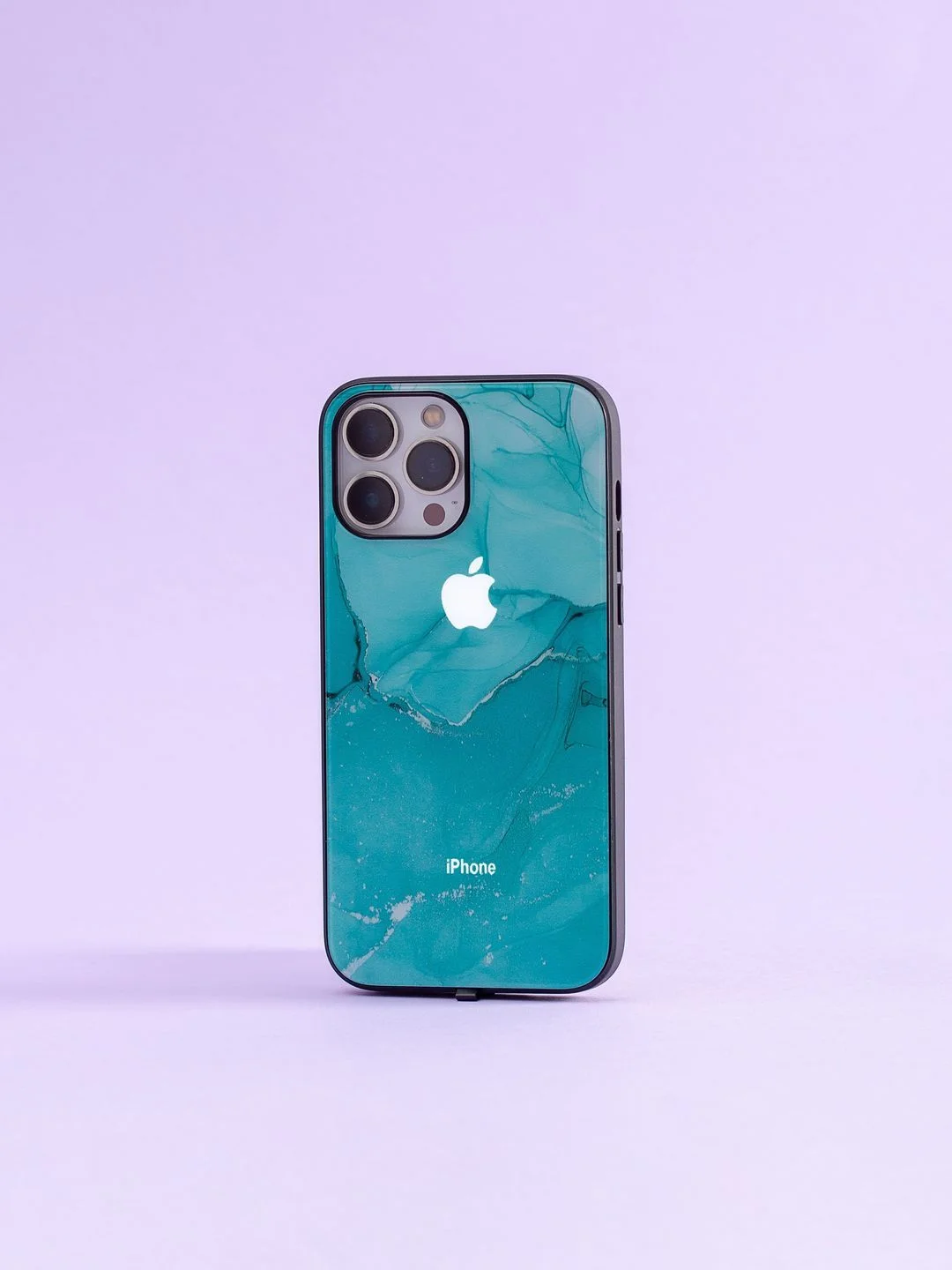 Зеленый чехол на iphone 14 pro max, защитный, силиконовый с пластиком/задняя накладка под мрамор